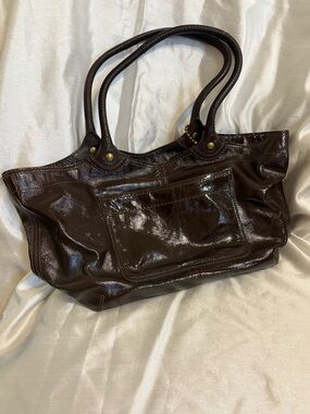 Coach Women's Brown Patent Tote Bag
